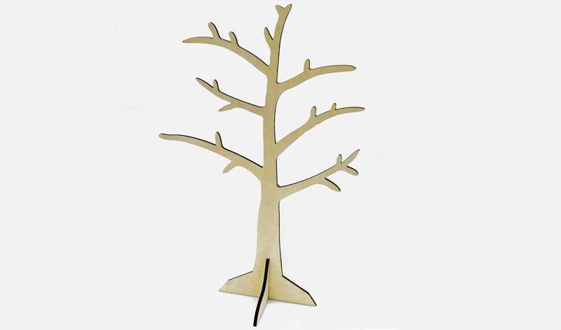 Ξύλινο Δέντρο με φύλλα άβαφο (0519207)
