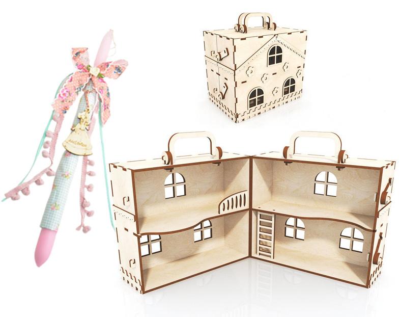 Πασχαλινή λαμπάδα κουκλόσπιτο βαλίτσα (23315669)