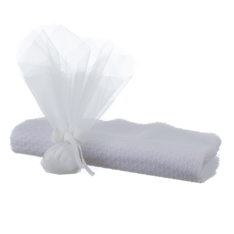 ΤΟΥΛΙ ΠΟΥΑ ΛΕΥΚΟ 38*38εκ 40813-101