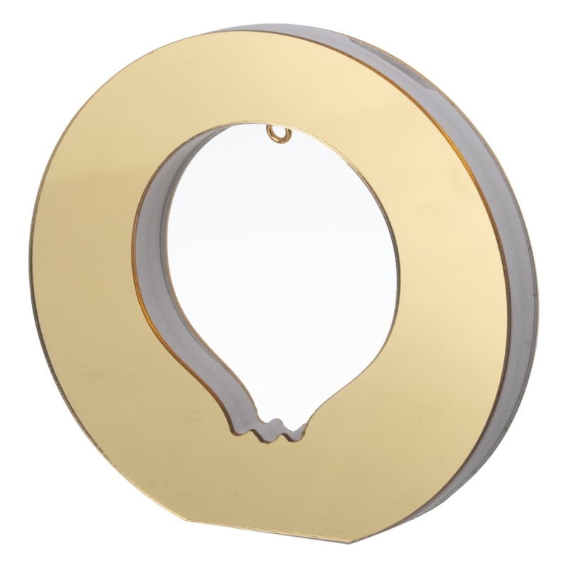 Ακρυλική Βάση Ρόδι με Χρυσό Πλεξιγκλάς Ε84