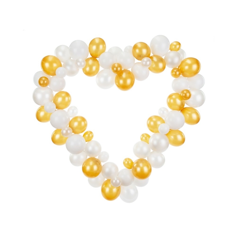 ΓΙΡΛΑΝΤΑ ΜΠΑΛΟΝΙΑ ΚΑΡΔΙΑ ΛΕΥΚΟ/ΧΡΥΣΟ ΠΝ5655