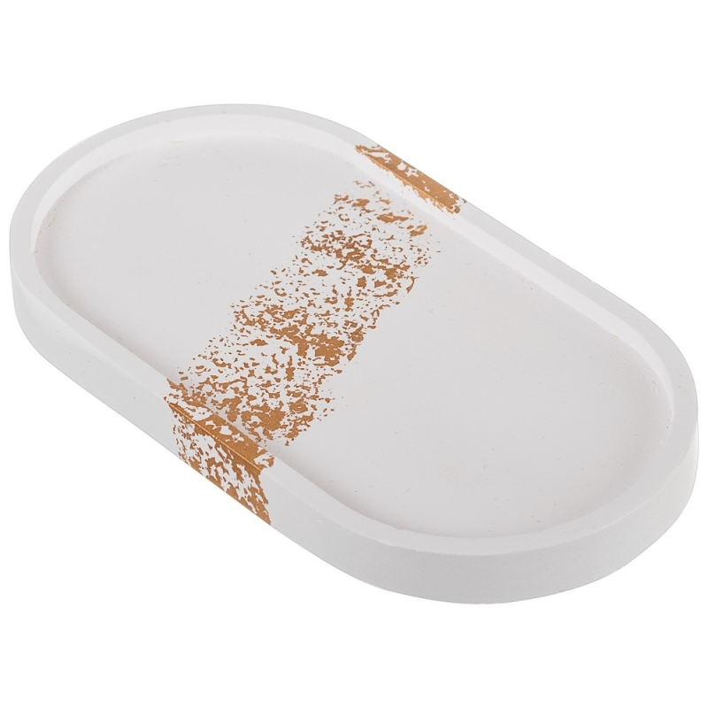 ΔΙΑΚΟΣΜΗΤΙΚΟΣ ΟΒΑΛ ΛΕΥΚΟΣ/ΧΡΥΣΟΣ ΔΙΣΚΟΣ Κ881 23.5εκ