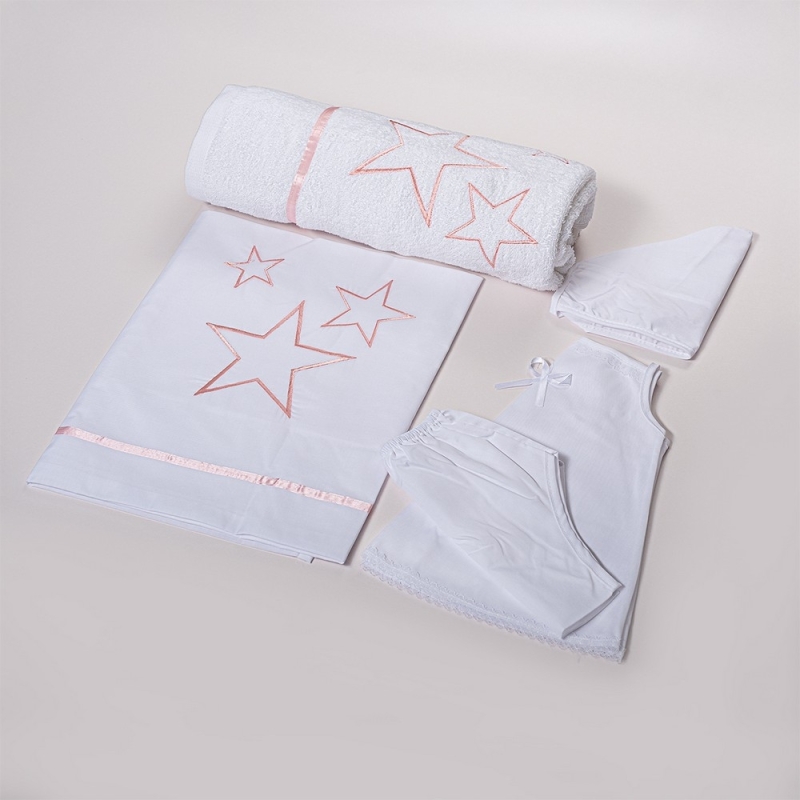 Λαδόπανο Αστέρια Ροζ Κορίτσι Λ187