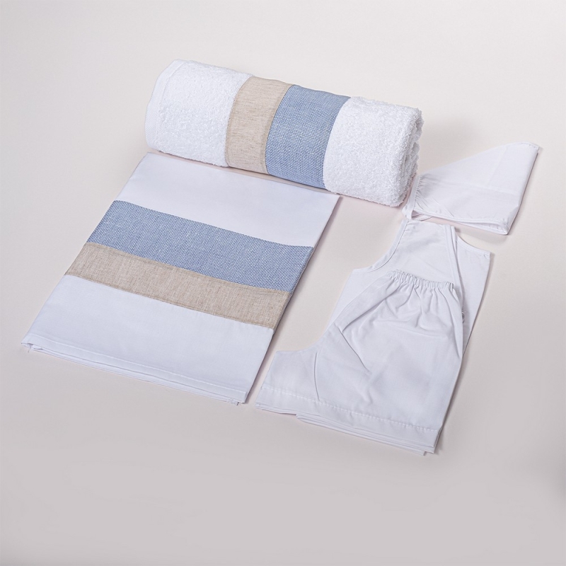 Λαδόπανο Σιελ Λινό & Μπεζ Αγόρι Λ253