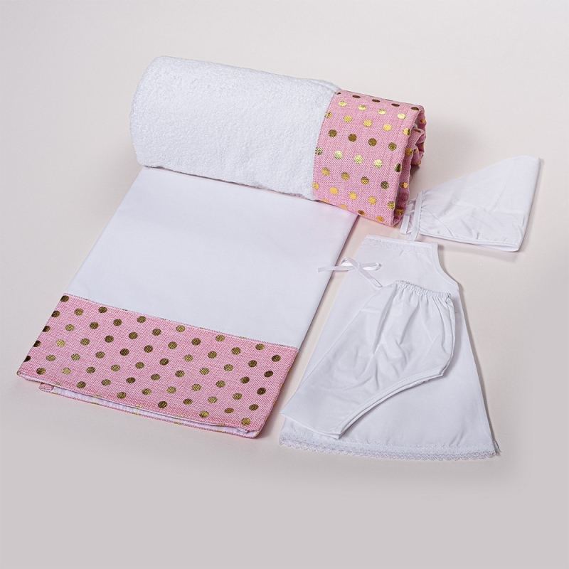 Λαδόπανο Χρυσό Πουά Κορίτσι Λ201