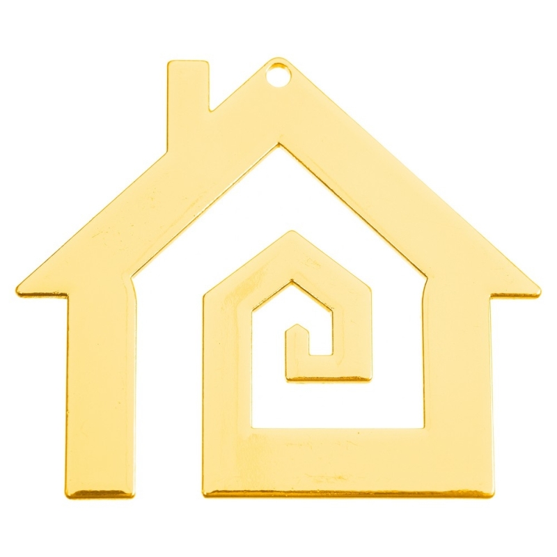 Μεταλλικό Χρυσό Σπίτι Ε40