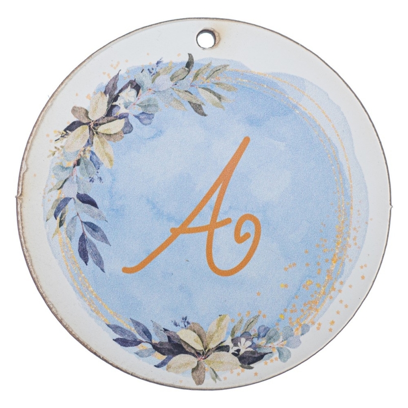 Μονόγραμμα σιέλ εκτυπωμένο 5εκ ΝΒ582