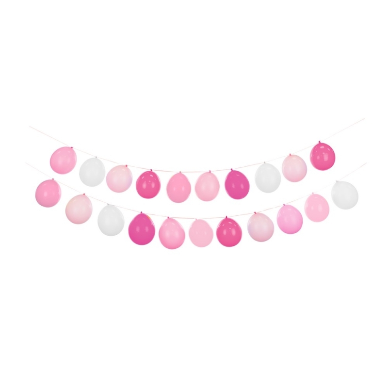 Μπαλόνια Γιρλάντα 3 σε 1 Ροζ (20τμχ) ΠΝ4485
