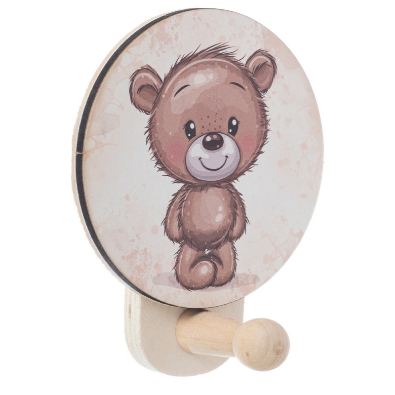 Ξύλινη Κρεμάστρα Αρκουδάκι ΝΒ506