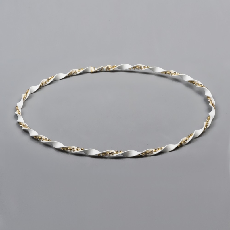 Στέφανα Επάργυρα 4820 με Λευκό Σμάλτο