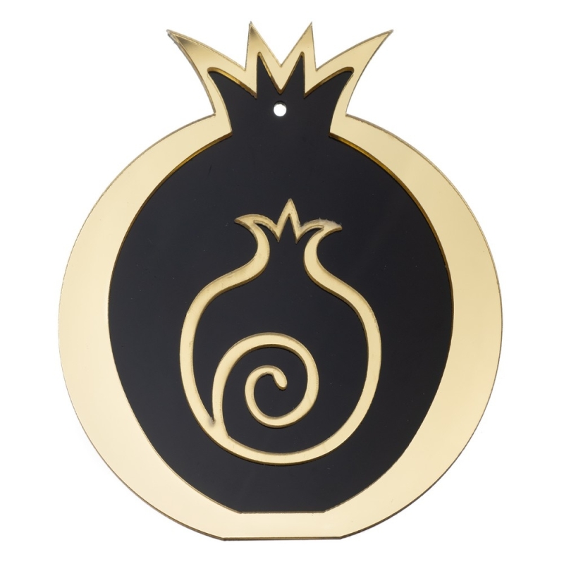 Κρεμαστό Ρόδι Χρυσό Πλεξιγκλάς Ε86