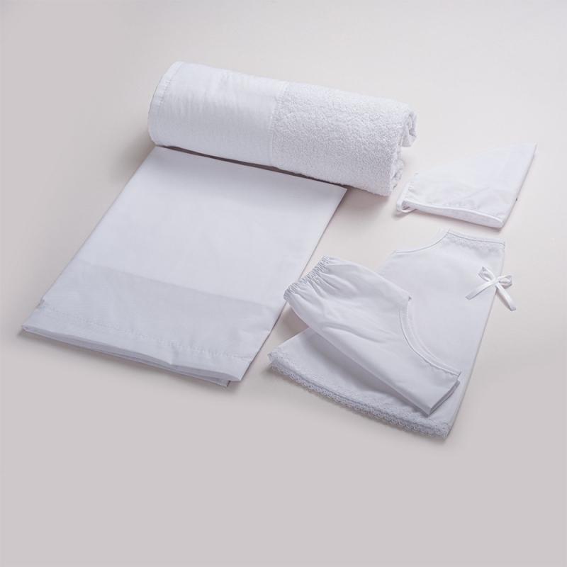 Λαδόπανο Μονόχρωμο Κορίτσι με Ύφασμα στην Πετσέτα Λ238