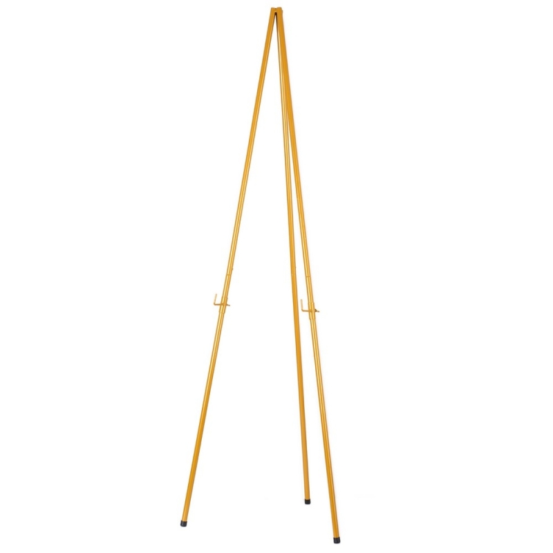 Πτυσσόμενο Μεταλλικό Καβαλέτο Προβολής Χρυσό Ε93