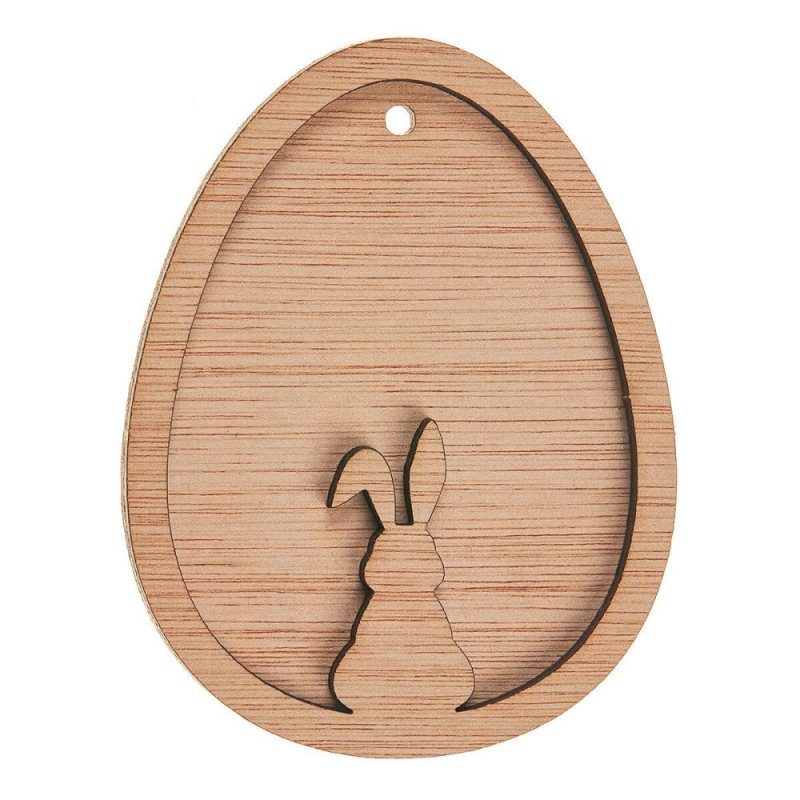 ΞΥΛΙΝΟ ΑΥΓΟ ΜΕ ΛΑΓΟ ΝΒ363 6*8εκ