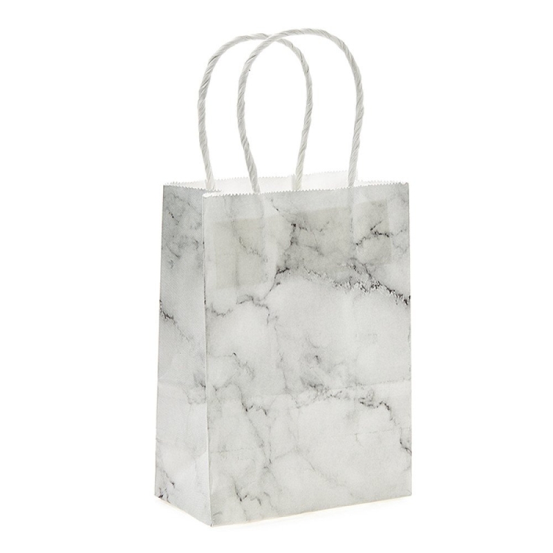 Τσάντα Χάρτινη Λευκό/Ασημί ΡΤ136-2 15*11*6εκ