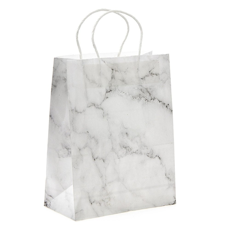 Τσάντα Χάρτινη Λευκό/Ασημί ΡΤ136-4 27*21*11εκ