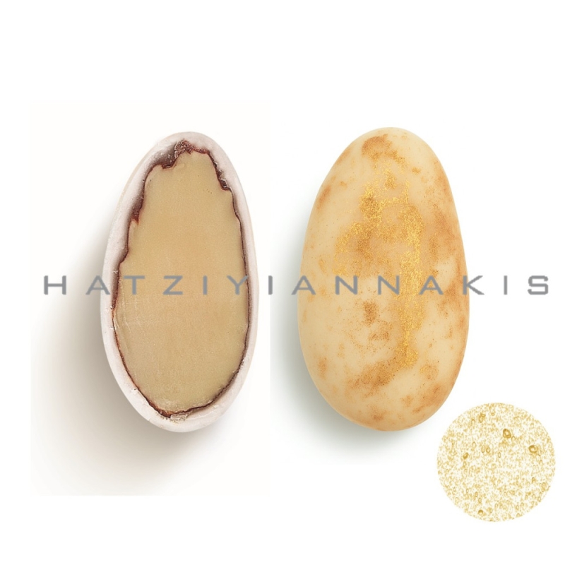 Αμυγδάλου Supreme Sparkling κουτί 4kg, Κρεμ-Χρυσό Πιτσιλωτό