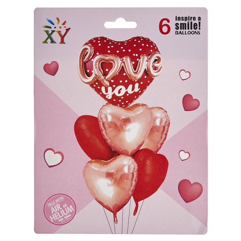 ΜΠΑΛΟΝΙΑ ΣΕΤ ΚΑΡΔΙΑ 6τμχ ΡΤ044