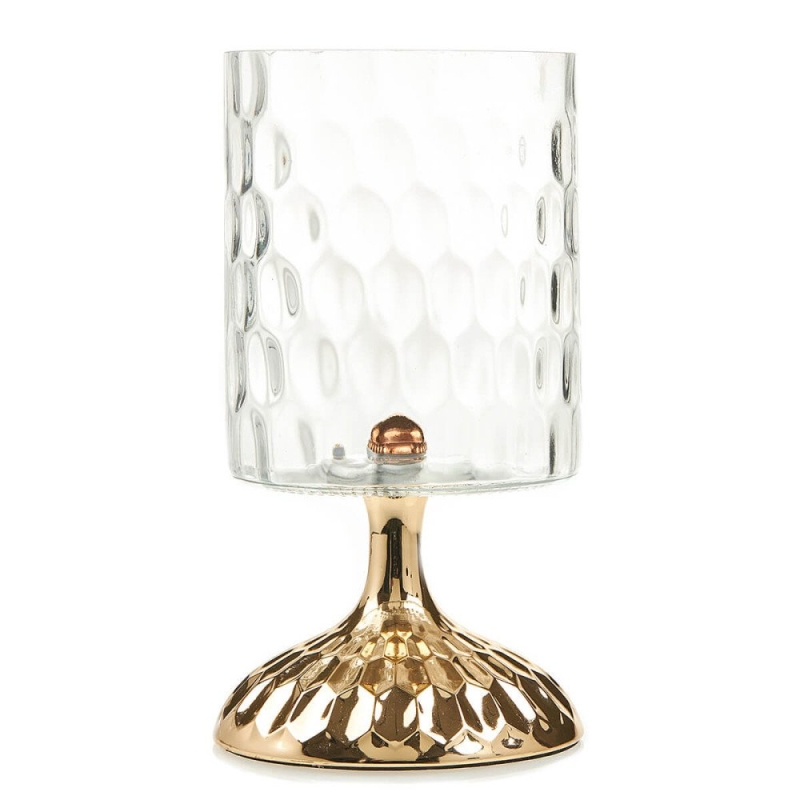 ΓΥΑΛΙΝΟ ΒΑΖΟ ΜΕ ΧΡΥΣΗ ΜΕΤΑΛΙΚΗ ΒΑΣΗ YS5068