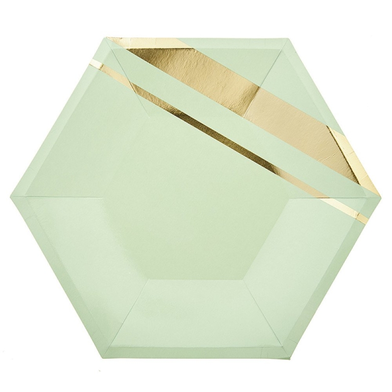 Πιάτο Εξάγωνο Βεραμάν 23εκ ΡΤ071-2 Σετ 10τμχ