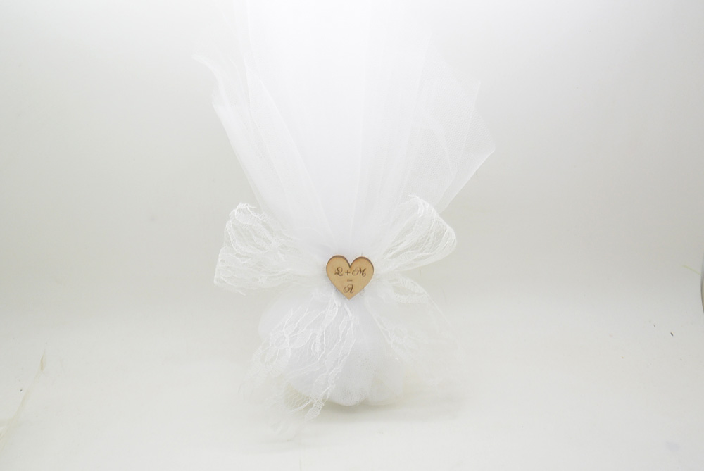 Μπομπονιέρα Γάμου δαντέλα καρδιά (912479)