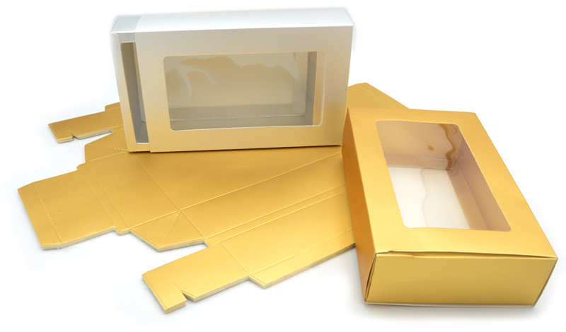 ΧΑΡΤΙΝΟ ΚΟΥΤΙ ΣΥΡΤΑΡΩΤΟ ΜΕ ΠΑΡΑΘΥΡΟ ΧΡΥΣΟ/ΑΣΗΜΙ 26cm x 16cm x 5.8cm 0402226