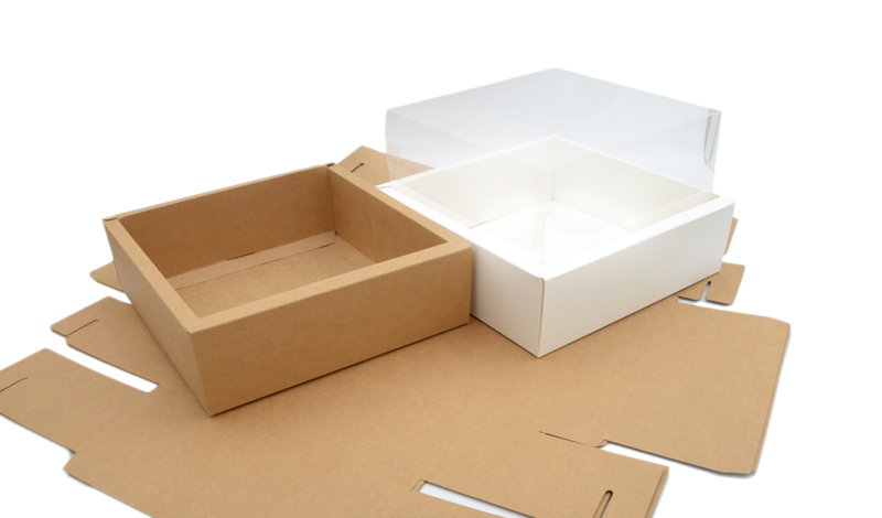 ΧΑΡΤΙΝΟ ΚΟΥΤΙ ME ΨΗΛΟ KAΠΑΚΙ ΖΕΛΑΤΙΝΑ 20cm x 20cm x 14cm 0402228