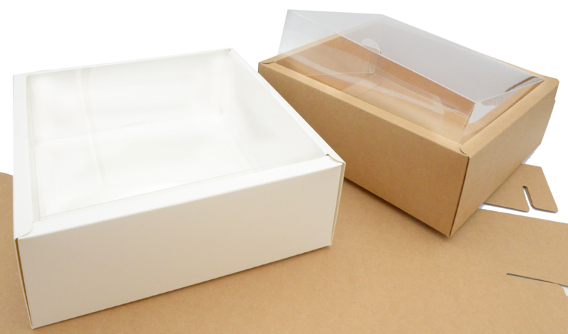 ΧΑΡΤΙΝΟ ΚΟΥΤΙ ME KAΠΑΚΙ ΖΕΛΑΤΙΝΑ 30cm x 30cm x 7.4cm 0402233