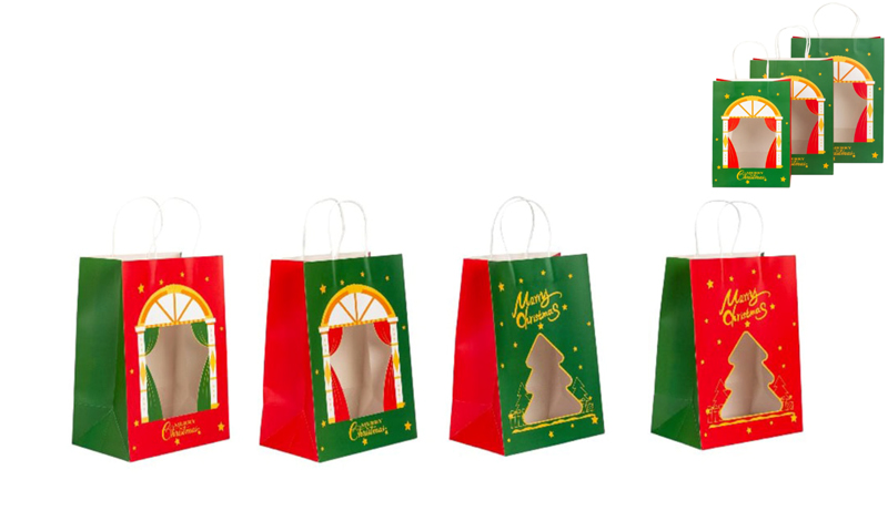 ΤΣΑΝΤΕΣ ΧΡΙΣΤΟΥΓΕΝΝΙΑΤΙΚΕΣ ΣΤΡΙΦΤΟ ΧΕΡΑΚΙ ΚΑΙ ΠΑΡΑΘΥΡΟ 22cm x 30cm x 14cm 0402309