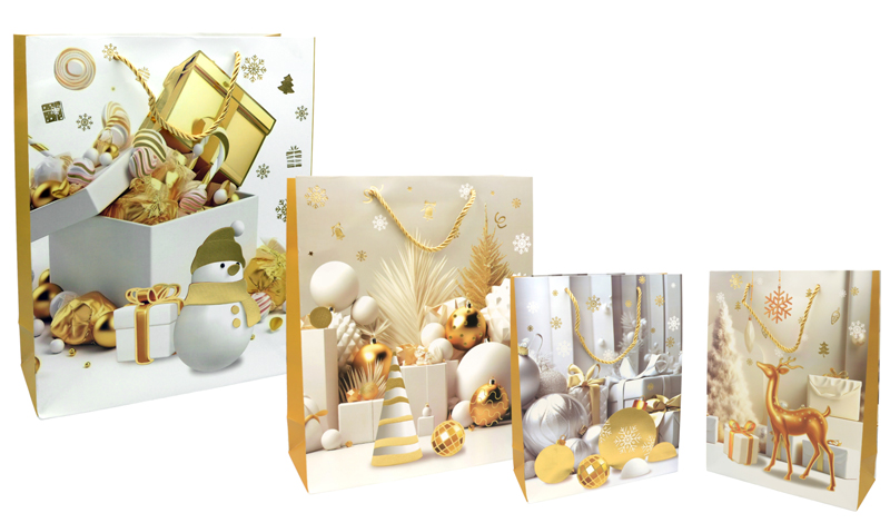 ΤΣΑΝΤΑ ΧΡΙΣΤΟΥΓΕΝΝΙΑΤΙΚΗ ΜΕ ΧΡΥΣΟΤΥΠΙΑ 31cm x 40cm x 12cm 0402316