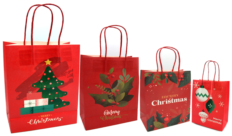 ΤΣΑΝΤΕΣ ΧΡΙΣΤΟΥΓΕΝΝΙΑΤΙΚΕΣ ΣΤΡΙΦΤΟ ΧΕΡΑΚΙ 16cm x 22cm x 8cm 0402317