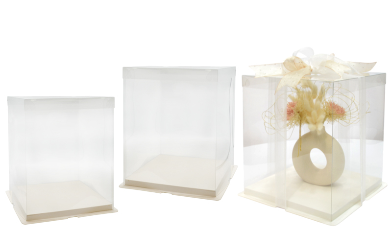 ΚΟΥΤΙ TΕΤΡΑΓΩΝΟ ΑΣΠΡΟ ΜΕ ΖΕΛΑΤΙΝΑ 34cm x 34cm x 37cm 0402327