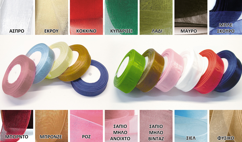 ΚΟΡΔΕΛΑ ΟΡΓΑΝΤΖΑ 1cm 50Y 0501011