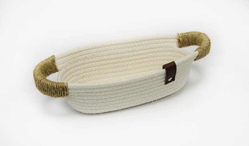 ΚΑΛΑΘΙ ΟΒΑΛ BOHO ΒΑΜΒΑΚΕΡΟ ΜΕ ΧΕΡΟΥΛΙΑ 25cm x 12cm x 7cm 0502363