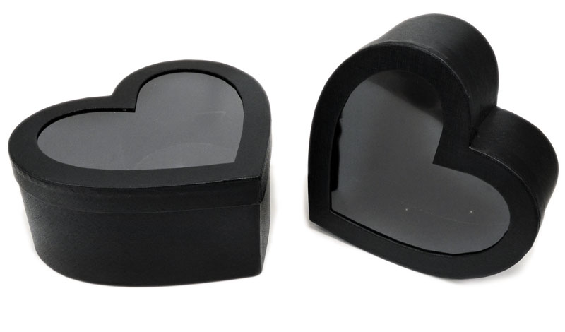 ΚΟΥΤΙ ΚΑΡΔΙΑ ΜΑΥΡΟ ΣΕΤ/2 ΜΕ ΠΑΡΑΘΥΡΟ ΖΕΛΑΤΙΝΑ 0502704