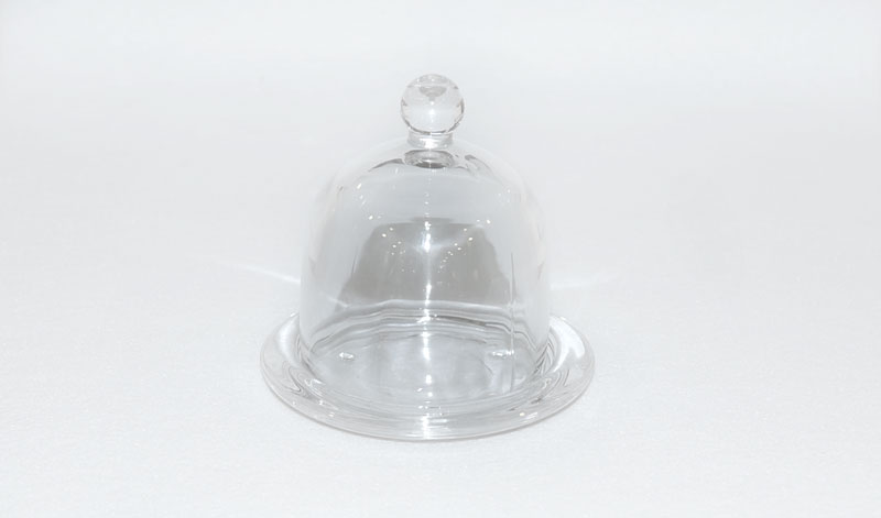 ΓΥΑΛΙΝΗ ΤΟΥΡΤΙΕΡΙΤΣΑ ΜΕ ΚΑΠΑΚΙ 12cm 0503131