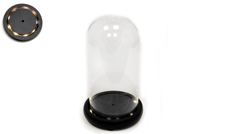 ΚΑΜΠΑΝΑ ΓΥΑΛΙΝΗ ΜΕ LED ΜΙΚΡΗ 18cm 0503263