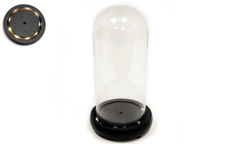 ΚΑΜΠΑΝΑ ΓΥΑΛΙΝΗ ΜΕ LED ΜΕΓΑΛΗ 20cm 0503264