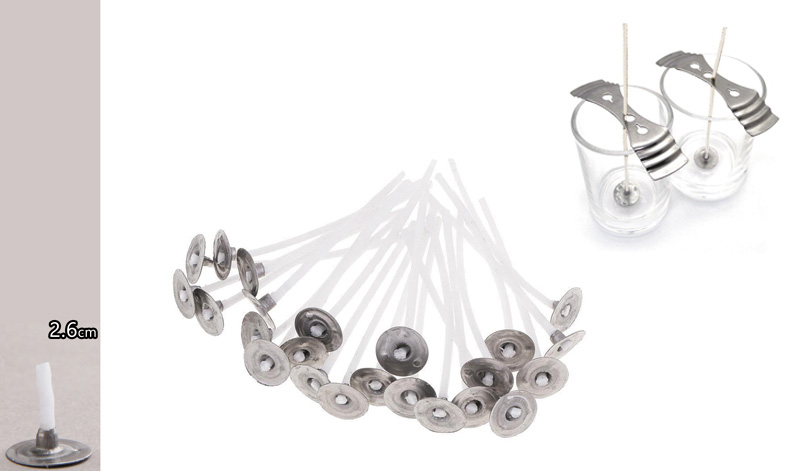 ΚΕΡΩΜΕΝΟ ΦΥΤΙΛΙ ΜΕ ΒΑΣΗ 2.6cm 50τεμ./πακ. 0515246