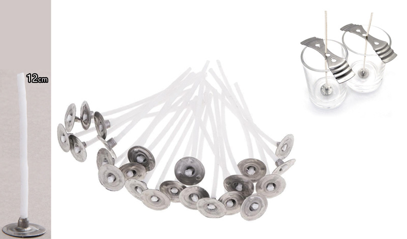 ΚΕΡΩΜΕΝΟ ΦΥΤΙΛΙ ΜΕ ΒΑΣΗ 12cm 50τεμ./πακ. 0515249