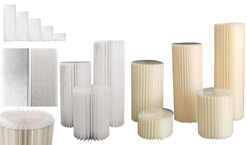 ΣΤΑΝΤ ΣΕΤ/5 ΧΑΡΤΙΝΟ ΚΟΛΩΝΑ ΚΑΙ ΠΛΕΞΙΓΚΛΑΣ 40cm 0515281