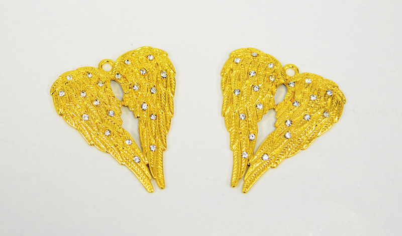 ΜΕΤΑΛΛΙΚΑ ΦΤΕΡΑ ΑΓΓΕΛΟΥ ΜΕ ΣΤΡΑΣΑΚΙΑ 40mm x 50mm B70179 0517938