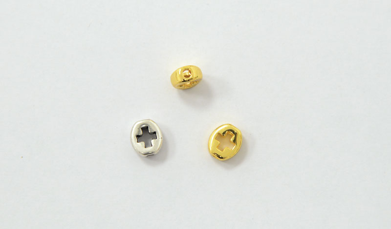 ΜΕΤΑΛΛΙΚΟΣ ΣΤΑΥΡΟΣ ΟΒΑΛ ΔΙΑΤΡΗΤΟΣ 10mm x 7mm A41510 0518028