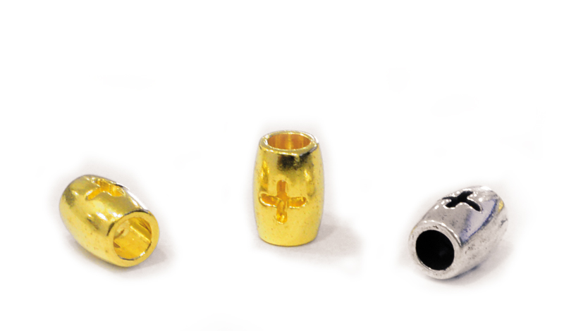 ΜΕΤΑΛΛΙΚΟΣ ΣΤΑΥΡΟΣ ΟΒΑΛ ΓΙΑ ΒΡΑΧΙΟΛΙ 1cm 0518063