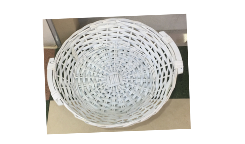 ΚΑΛΑΘΙ ΣΤΡΟΓΓΥΛΟ ΑΣΠΡΟ 55cm x 12cm 0519107