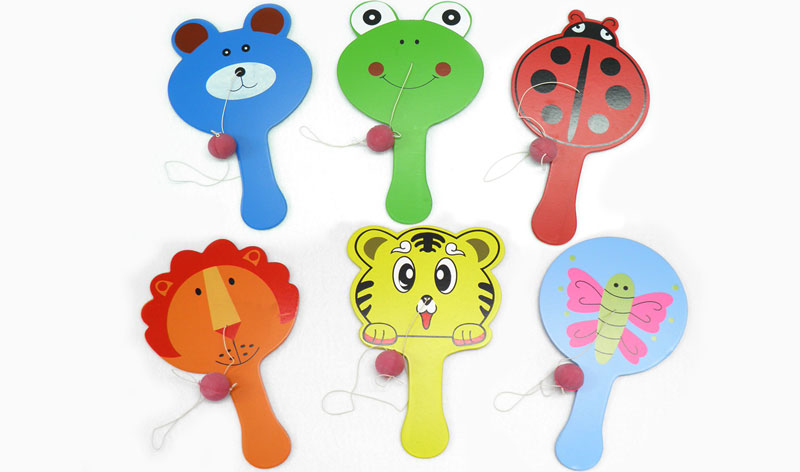 ΞΥΛΙΝΗ ΡΑΚΕΤΑ ΜΕ ΜΠΑΛΑΚΙ ΖΩΑΚΙΑ 24cm x 14cm 0519216