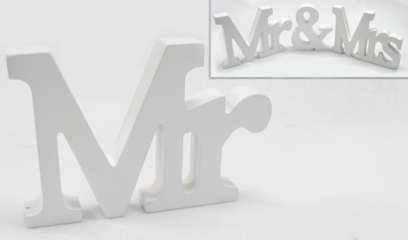 ΞΥΛΙΝΟ Mr & Mrs, ΓΡΑΜΜΑΤΑ MR 15cm x 11cm 0519285