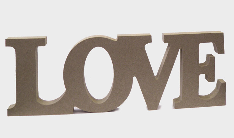 ΞΥΛΙΝΟ LOVE MDF 31cm x 11cm 0519381