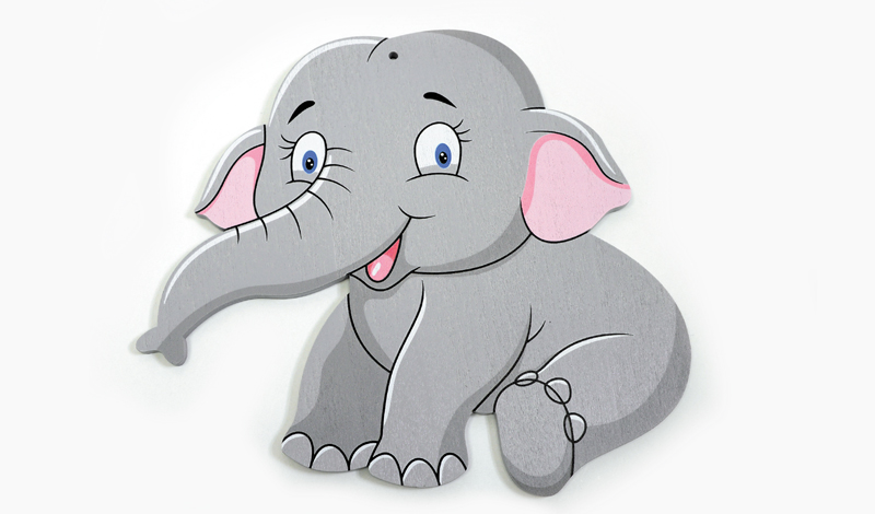 ΞΥΛΙΝΟ ΕΛΕΦΑΝΤΑΚΙ ΧΡΩΜΑ ΜΕΓΑΛΟΣ 21.5cm x 24cm 0519642