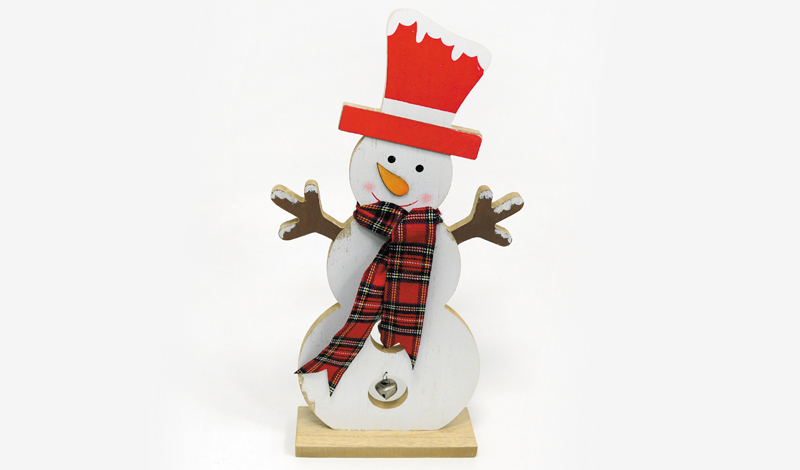 ΞΥΛΙΝΟΣ ΧΙΟΝΑΝΘΡΩΠΟΣ ΜΕ ΒΑΣΗ 36cm x 16cm 0530025